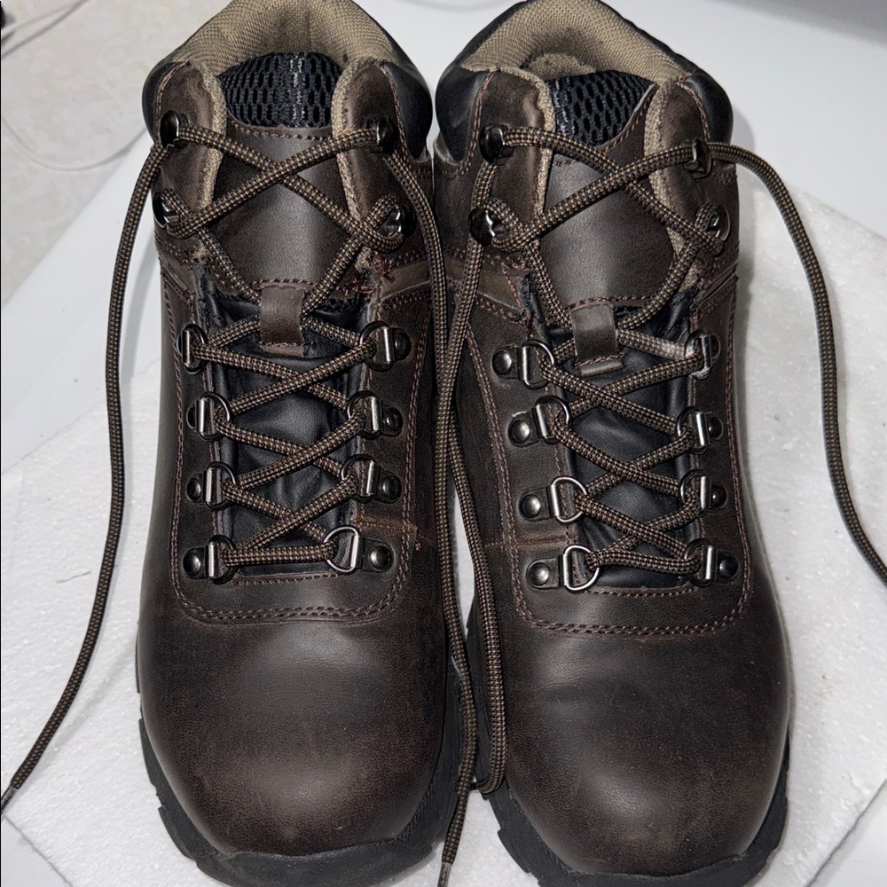 Brown Leather Hiking Boots